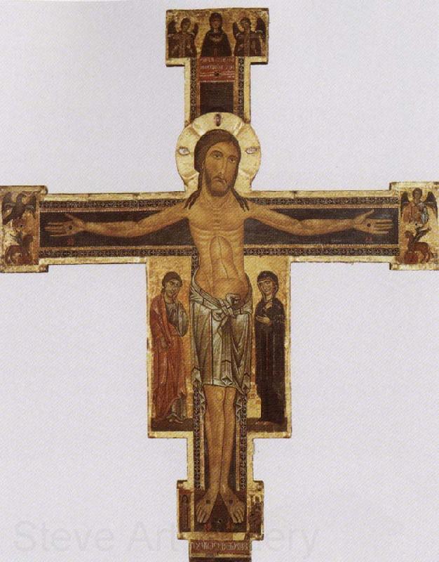 Berlinghiero Berlinghieri Crucifix panel Norge oil painting art